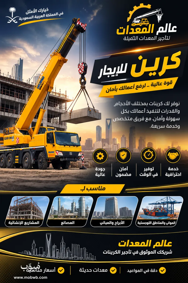 كرين للإيجار السعود